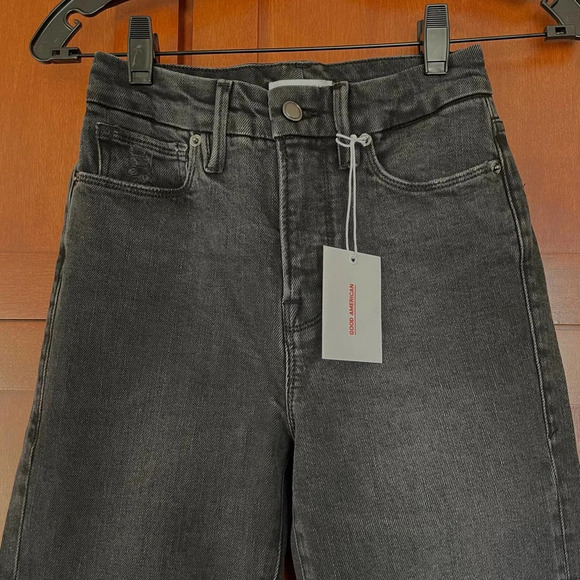 Good American Good Classic Jeans Skinny Fit Stretch Black Size 00 24 NEW - Picture 3 of 10